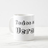 Taza todos somos Ucrania コーヒーマグカップ (正面左)