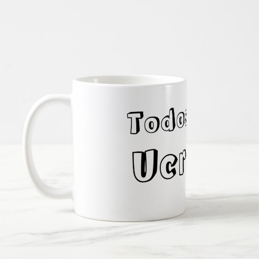 Taza todos somos Ucrania コーヒーマグカップ (左)