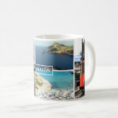 taza varias fotos de la isla de Mallorca コーヒーマグカップ (正面右)