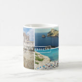 taza varias fotos de la isla de Mallorca コーヒーマグカップ (中央)