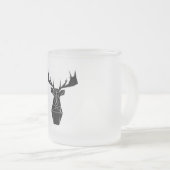 Taza venado negro フロストグラスマグカップ (正面右)