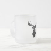 Taza venado negro フロストグラスマグカップ (正面左)