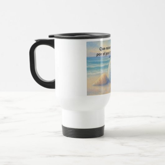 taza viaje caracolas de Mar con Versículo Romanos トラベルマグ (左)