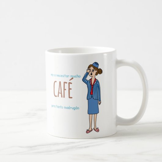 taza voy a necesitar mucho café para tanto madrugó コーヒーマグカップ (右)