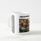TazaCome On Capibarras remera llena de entusiasmo  コーヒーマグカップ (正面左)