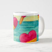 Tazas de café helados en la playa ジャンボコーヒーマグカップ (正面右)