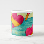 Tazas de café helados en la playa ジャンボコーヒーマグカップ (正面)