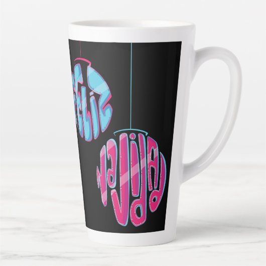 Tazas de café latte ilustración de "FELIZ NAVIDAD" カフェラテマグ (右)