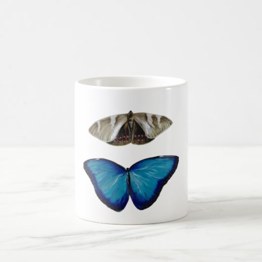 Tazas de dos Mariposas Hermosas コーヒーマグカップ (中央)