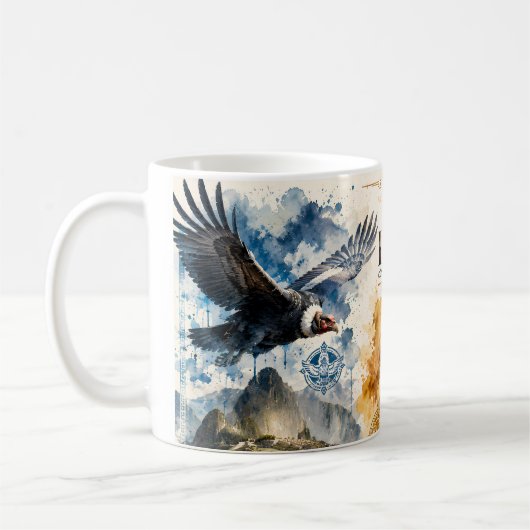 TAZAS DE TRILOGIA ANDINA DEL CUSCO コーヒーマグカップ (左)