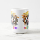 Tazas horse meme – funny horses on a selfie コーヒーマグカップ (中央)