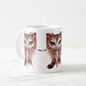 tazas mirror cat コーヒーマグカップ (正面左)