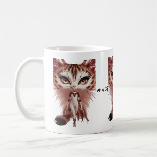 tazas mirror cat コーヒーマグカップ (左)