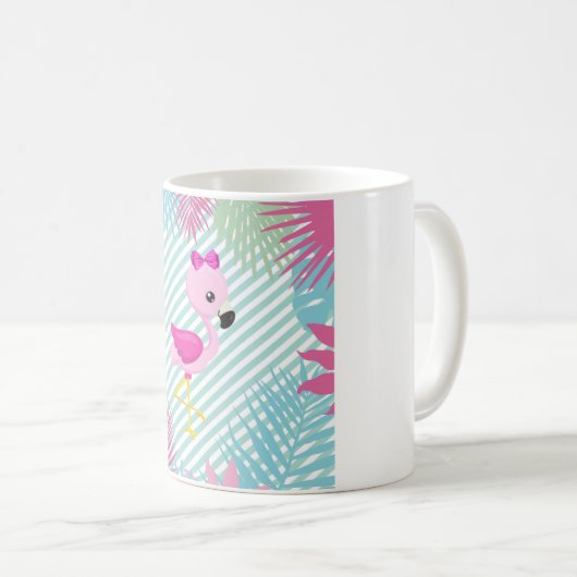 Tazas Personalizadas Flamenco Rosa Baby コーヒーマグカップ (正面右)