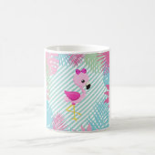 Tazas Personalizadas Flamenco Rosa Baby コーヒーマグカップ (中央)