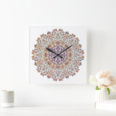 Tazhib decorado del arte persa, mandala persa スクエア壁時計 (ホーム)