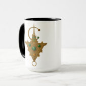 Tazrzit Amazigh Mug - Berber 伝統的 Art マグカップ (正面左)