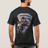 Tazzバイクもしくは自転車に乗る人Tシャツ Tシャツ (裏面)