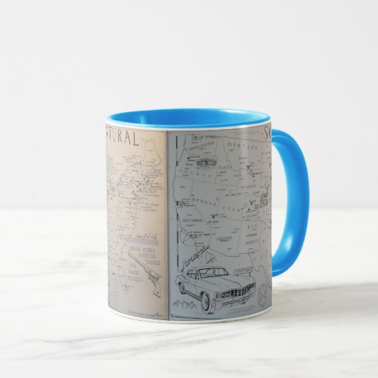 Tazza Mappa Kansas マグカップ (正面右)