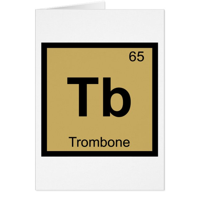 Tb - トロンボーン 音楽 化学 周期表 (正面)
