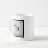 Tb – 全消失化学素おもしろい子シンボル コーヒーマグカップ (正面左)