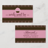 TBAの勝者の渦巻形のな菓子も 名刺 (正面/裏面)