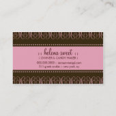 TBAの勝者の渦巻形のな菓子も 名刺 (裏面)