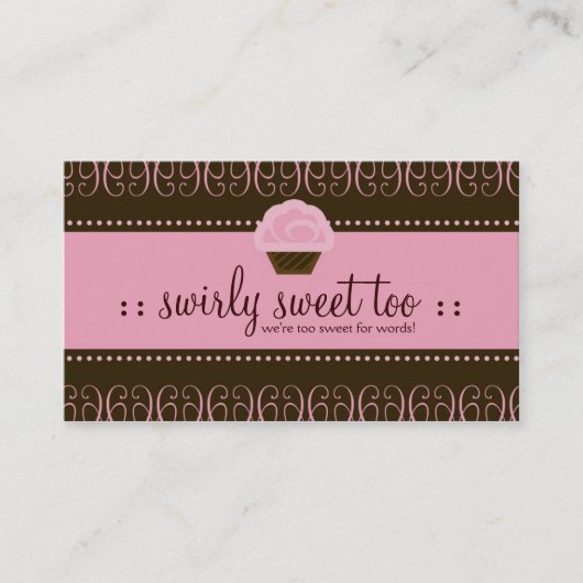 TBAの勝者の渦巻形のな菓子も 名刺 (正面)