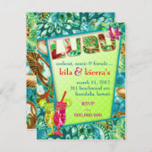 TBAの勝者311 KILAのルアウ（ハワイ式宴会）の招待状 インビテーションポストカード (正面/裏面)