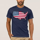 TBA賞を受賞したアメリカの地図国旗 Tシャツ (正面)
