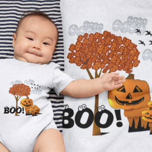 TBA賞を受賞したハロウィーンのカボチャの頭 – ベビーボディスーツ