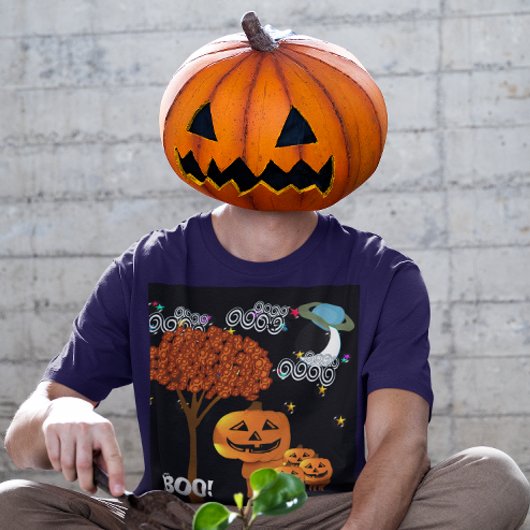 TBA賞を受賞したハロウィーンのカボチャの頭 –  Tシャツ