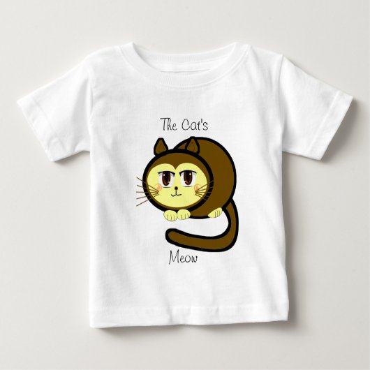 TBA賞受賞者の猫の鳴き声カスタマイズ- ベビーTシャツ (正面)