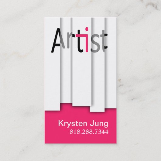 :: TBA:: はっきりしたなグラフィックアーティスト-ぐらつかせたパネル 名刺 (正面)