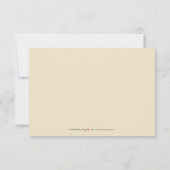 {TBA}オレンジ/ブラックのモダンフローラRSVPカード 出欠カード (裏面)