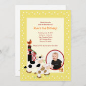 {TBA}カウフモーァファーム納屋周囲の庭*写真*誕生日 招待状 (正面/裏面)