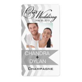 ::TBA:：シェブロングラデーションスタイル！シルバーワイン写真 ラベル