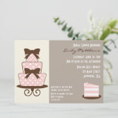 {TBA}シックピンク&ブラウン招待状 招待状 (スタンド正面)