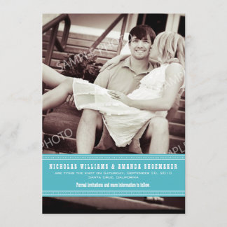 {TBA}シンプルな水のリボンの保存日付 セーブザデート