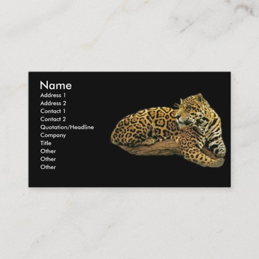 - TBA -ジャガー 名刺 (正面)