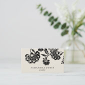 {TBA}ダマスク織の花のテレホンカード 名刺 (スタンド正面)