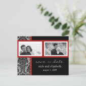 {TBA}バロック黒赤2枚 – 写真保存日 案内ポストカード (スタンド正面)