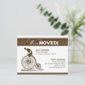 {TBA}ポストカード:引っ越しました!アンティーク自転車 案内ポストカード (スタンド正面)