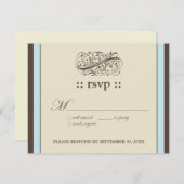 {TBA}単にエレガントな4.25x5.5"応答カード 出欠カード (正面/裏面)