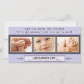 {TBA}小さな手、小さな足誕生のお知らせ 案内状 (正面)