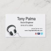 :: TBA:: 滑らかな音響技師の音楽業界カード 名刺 (裏面)