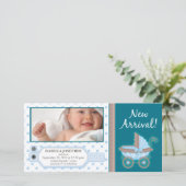 {TBA}病院IDラベルベビー誕生のお知らせ 案内状 (スタンド正面)