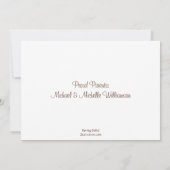 {TBA}茶色の緑の三つ子の誕生のお知らせ 案内状 (裏面)