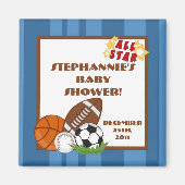 {TBA} 2"x2"すべてのスターブルーパーティーフェイスマグネット マグネット (正面)