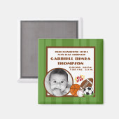 {TBA} 2"x2"すべての星の緑の発表磁石 マグネット (正面/裏面)